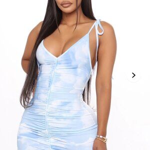 Day Dreaming Ruched Mini Dress